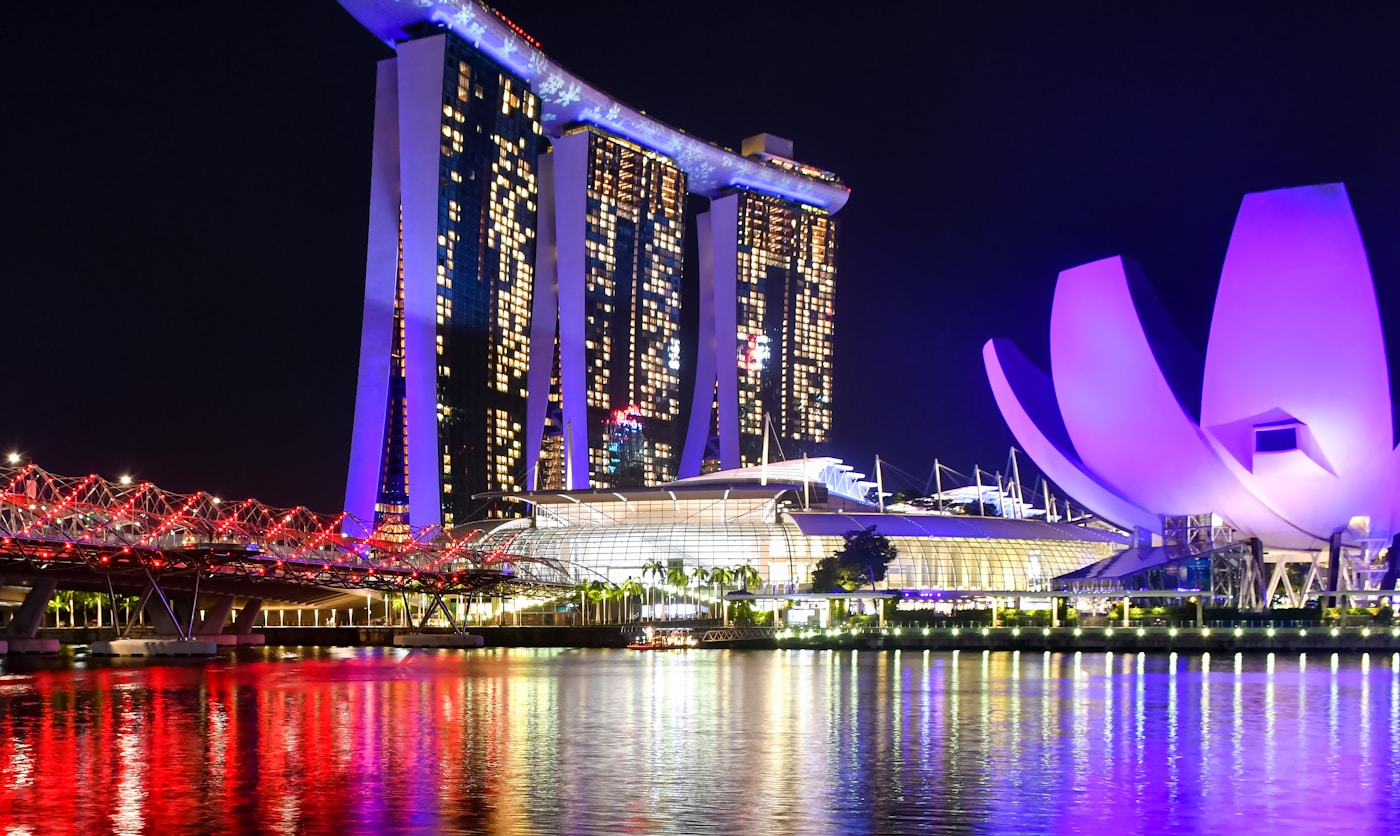 Singapore skyline at Marina Bay